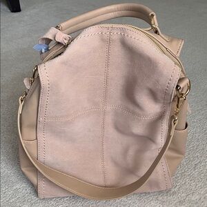 Elegant Tan Leather Women's Backpack
